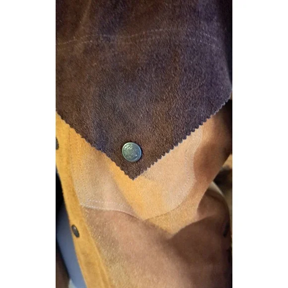 Vintage Women's Leather Suede Jacket By ANTLER Sportswear Size 36" Bust - Picture 7 of 12